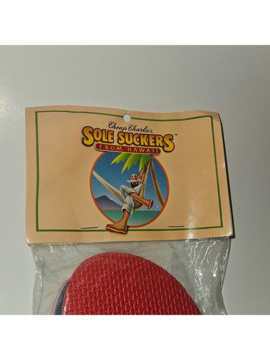 VTG NOS 2 Pkgs Cheap Charlie\'s Sole Suckers From Hawaii Topless Sandal Lot READ main image 11